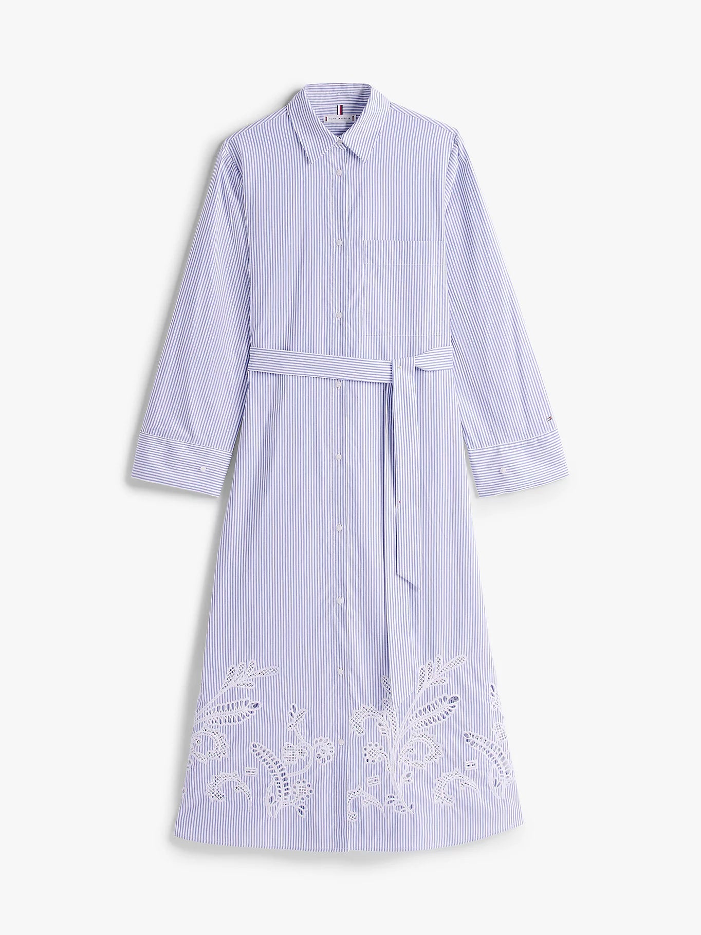 Broderie Anglaise CO Shirt Dress, Classic Ithaca/Cobalt Blue