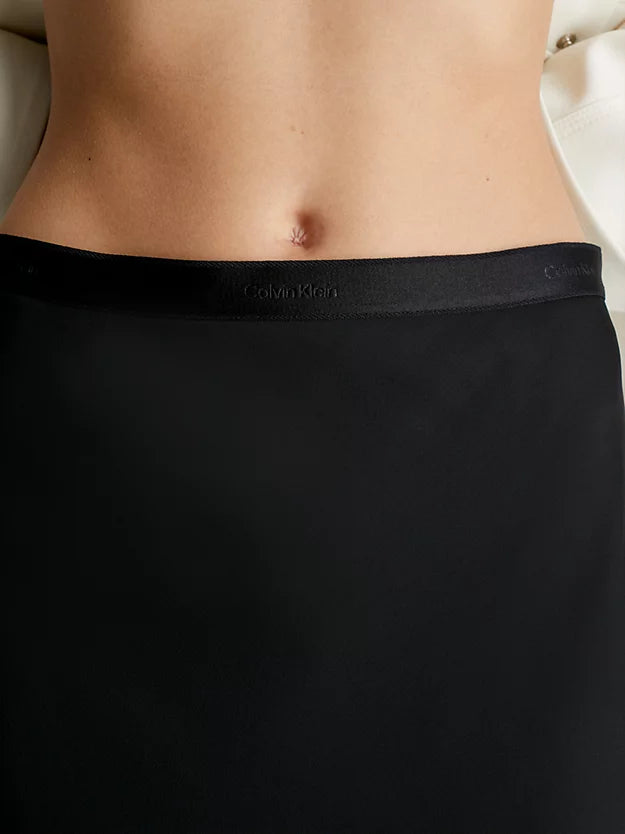 Recycled CDC Bias Cut Midi Skirt (black)