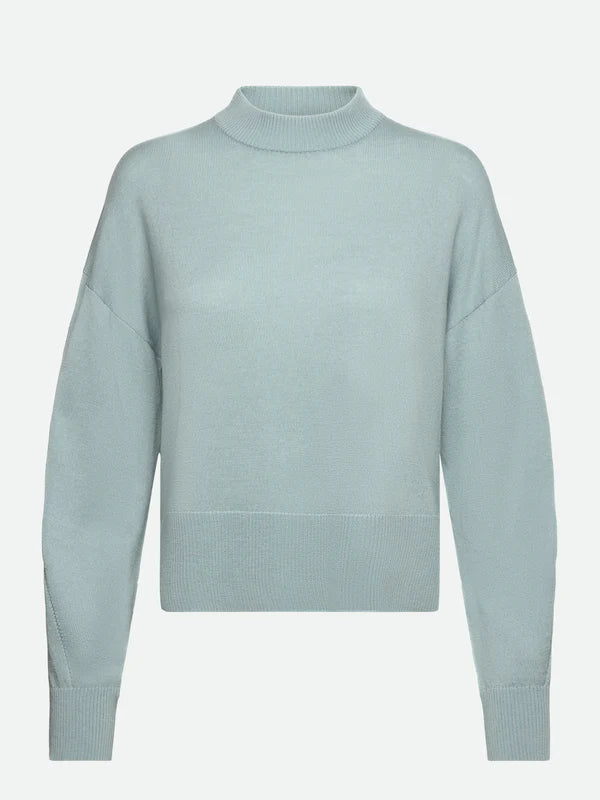 Merino Wool Pullover, Blue Mist