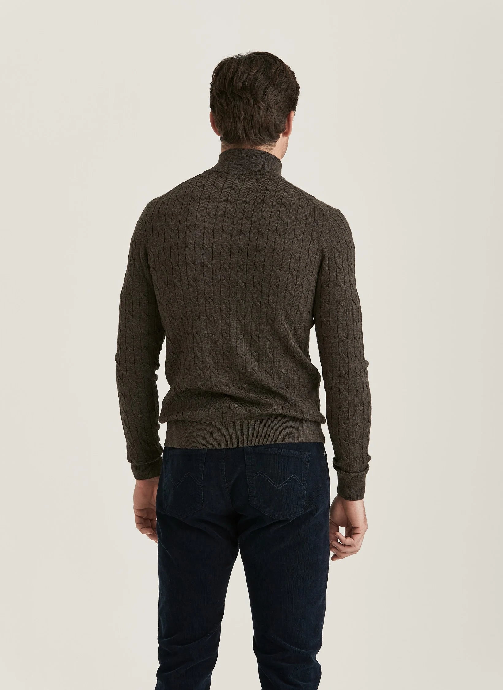 Merino Cable John Zip, Brown