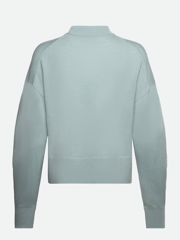 Merino Wool Pullover, Blue Mist