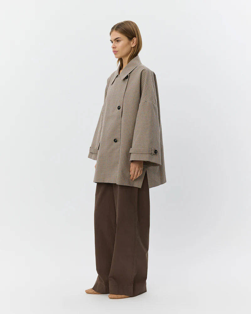 SELINA OVERSIZE JACKET, CHECK