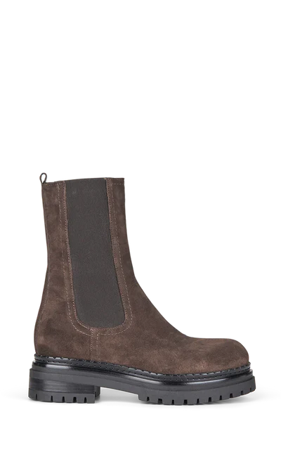 VELVET BOOT, BROWN SUEDE