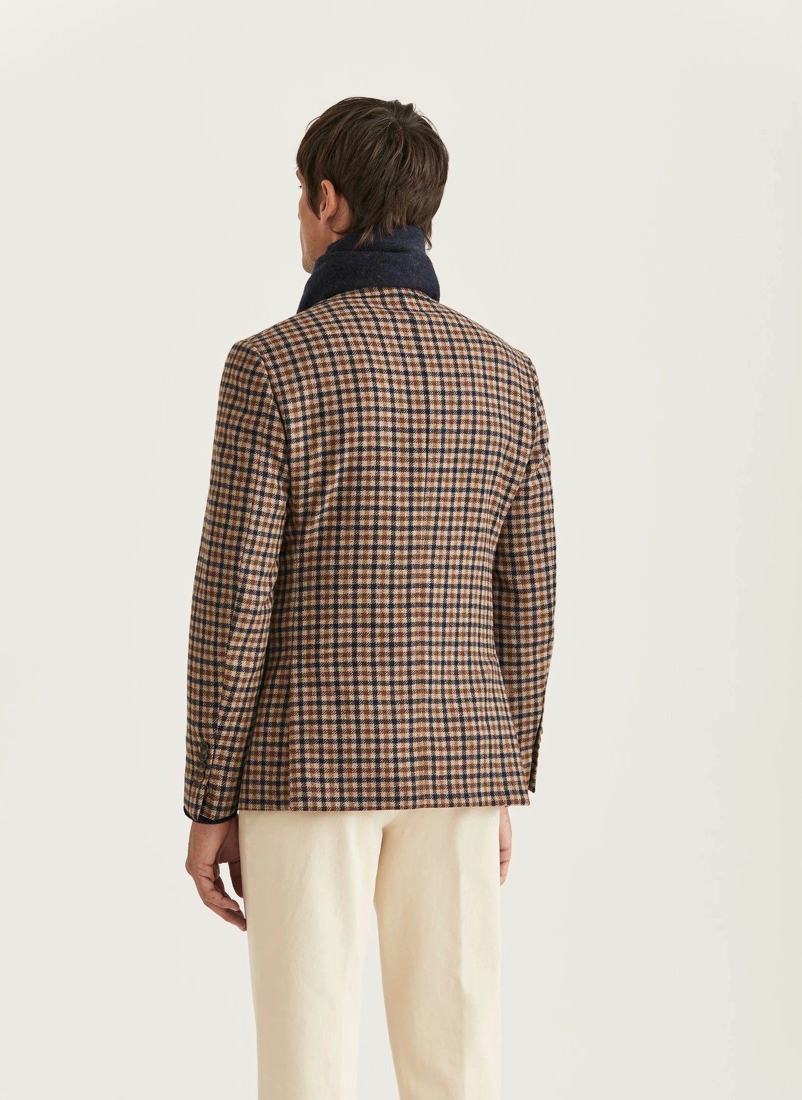 Tweed Check Jkt, Navy