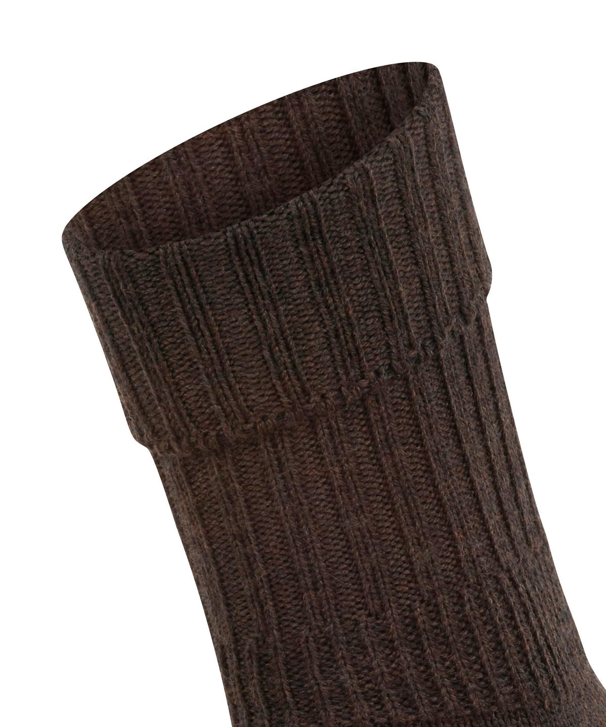 Striggings Rib Women Boot socks, Dark Brown