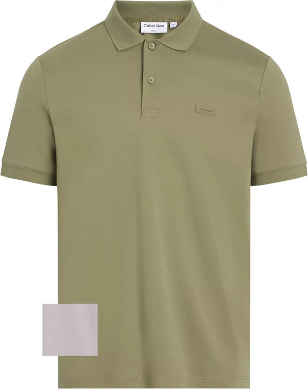 SMOOTH COTTON SLIM POLO, ATMOSPHERE