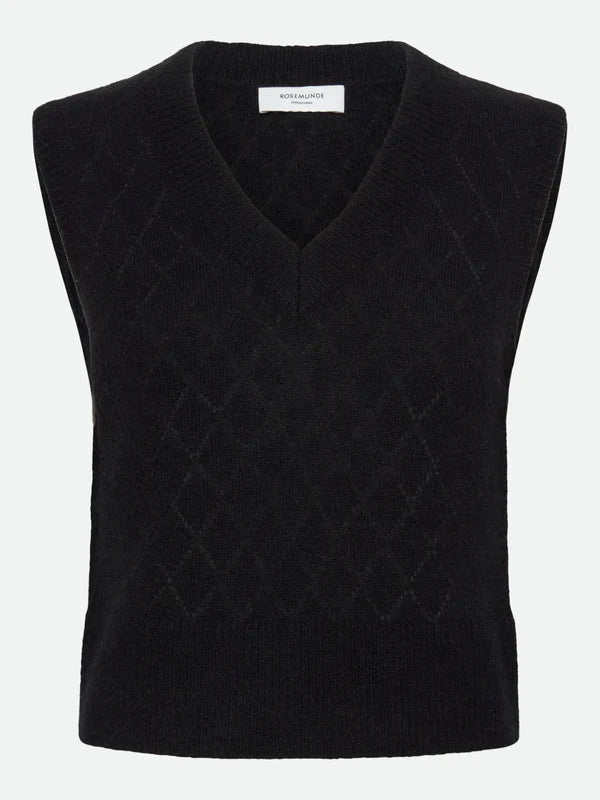 AIDA ALPACA VEST, BLACK