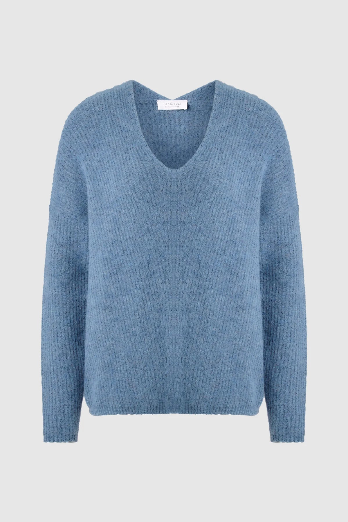 V-neck pullover (navy)