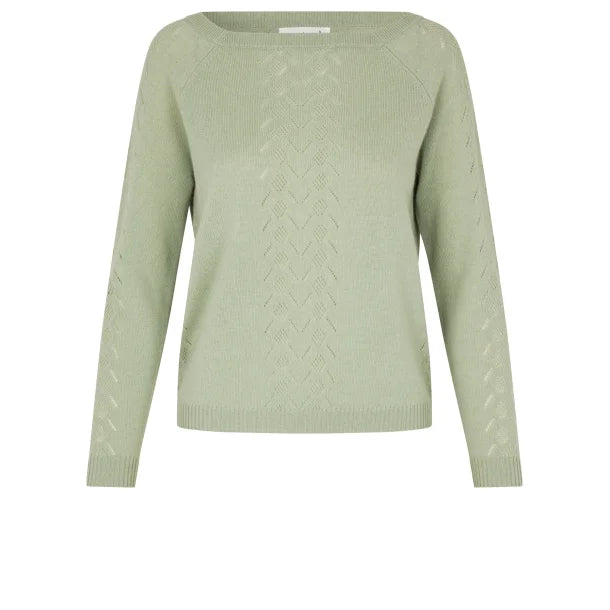 Wool & Cashmere boatneck pullover (desert sage)