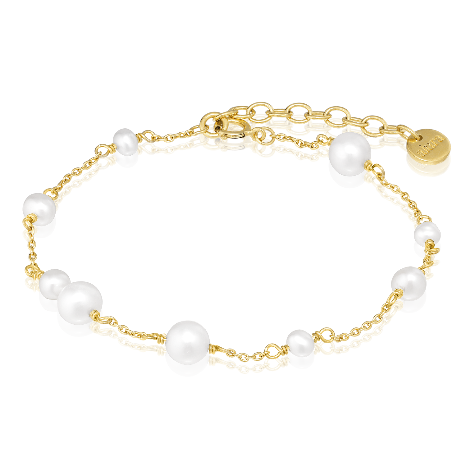 Ocean Armbånd 08, Forgyldt