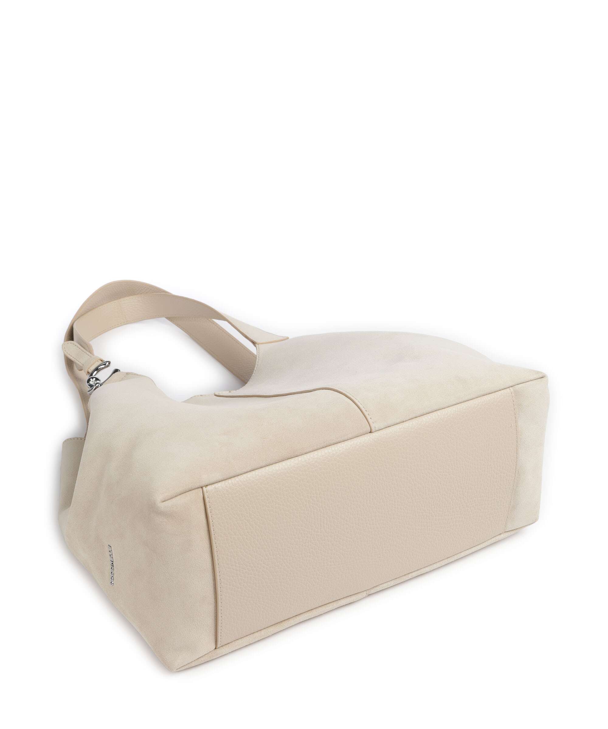 C-EASY LARGE SUEDE HOBO BAG, SANDSHELL