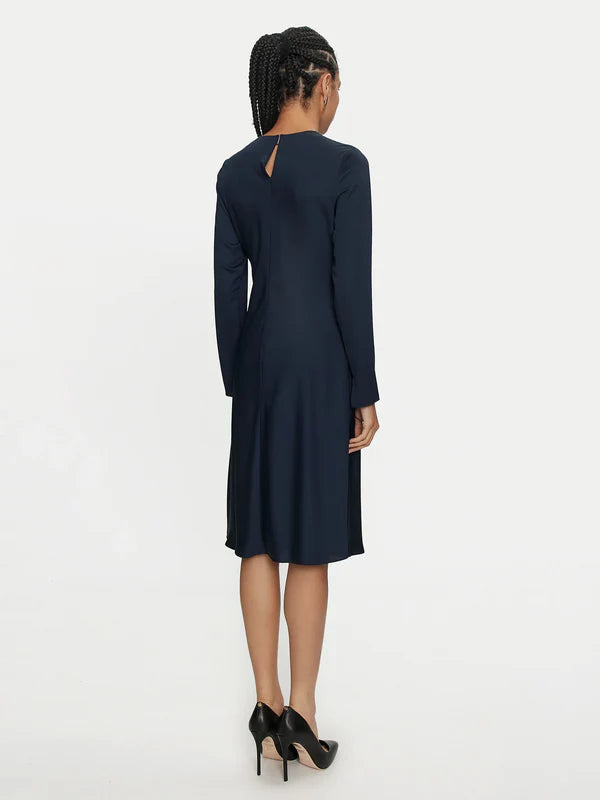 RECYCLED CDC FIT & FLARE DRESS, NIGHT SKY