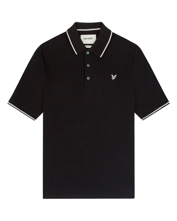FLATBACK PIQUE TIPPED POLO SHIRT, LACQUER