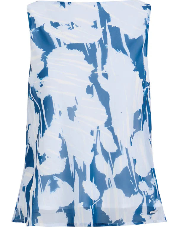 SL DRAPE TOP W/PRINT, POSEIDON