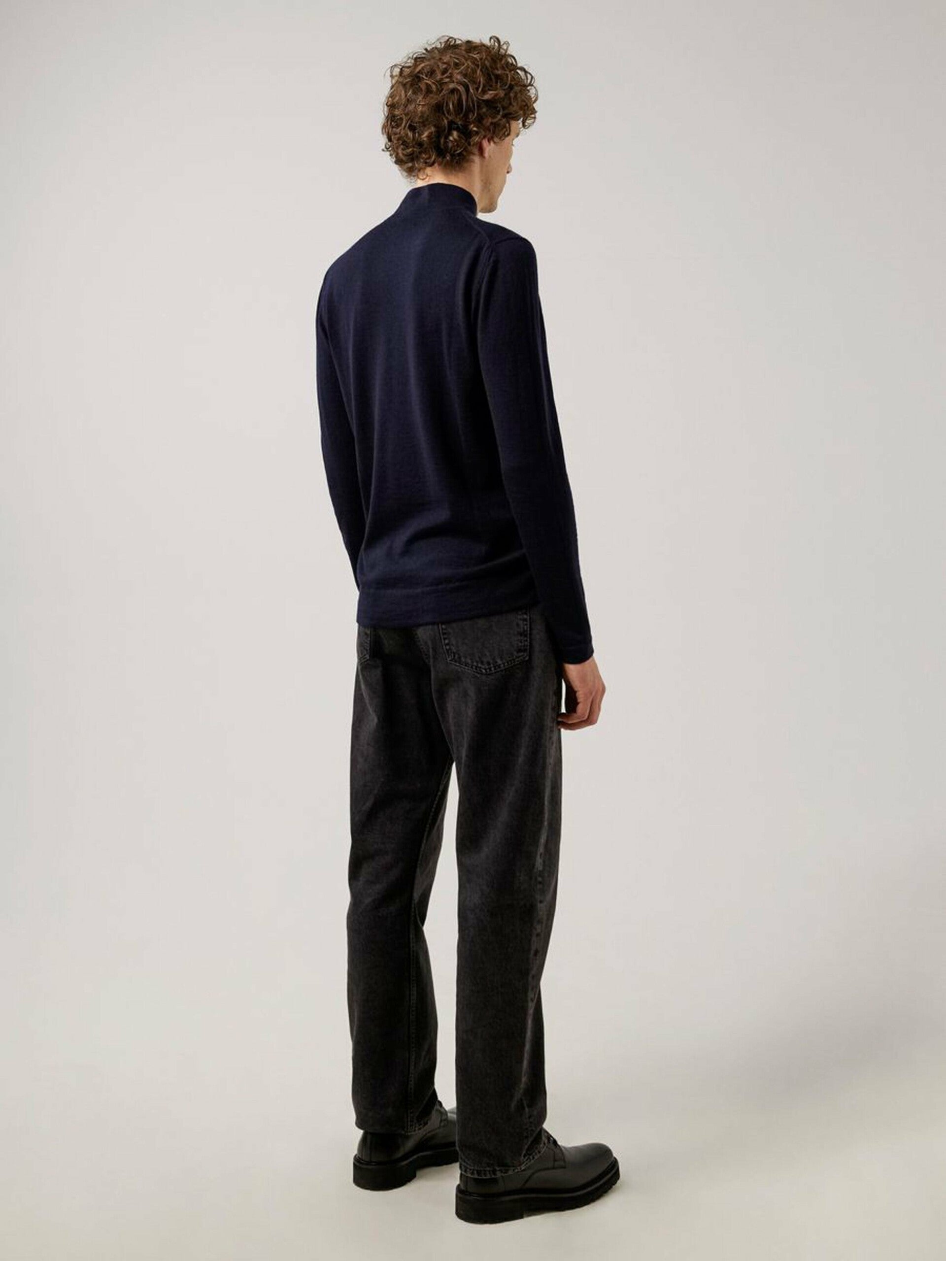 Neal Silk Wool Mix Turtleneck Strik