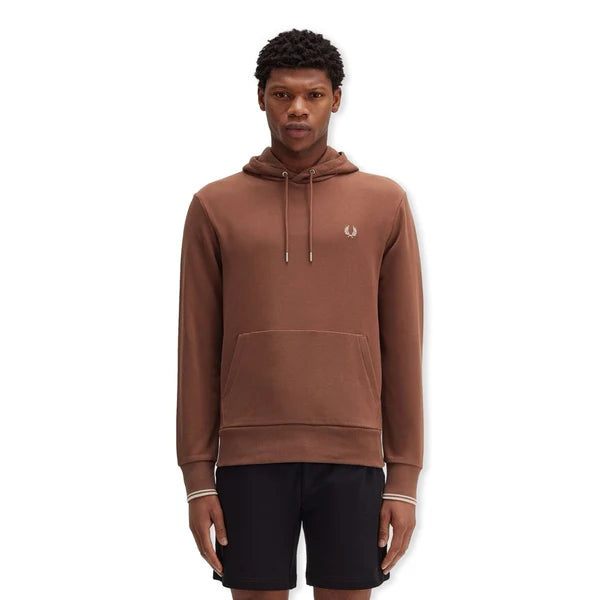 TIPPED HOODED SWEATSHIRT, WHISKEY