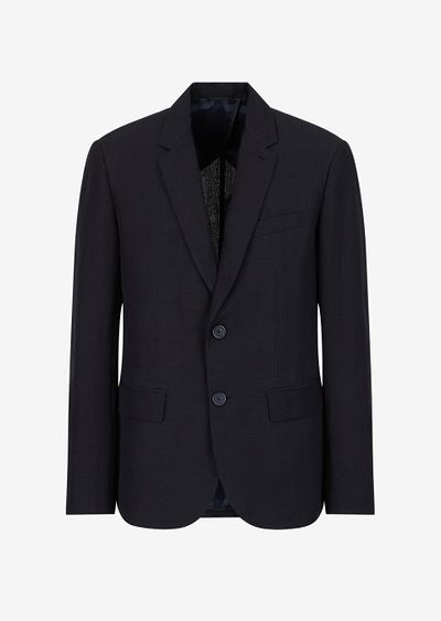 Man Woven Blazer, Deep Navy