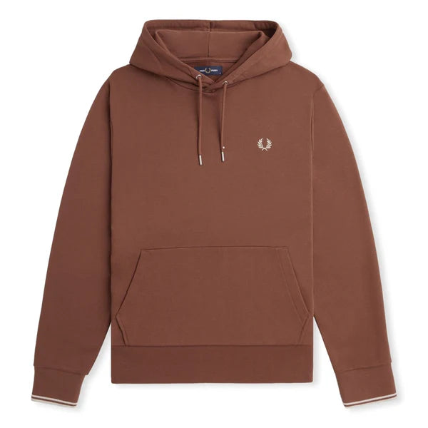 TIPPED HOODED SWEATSHIRT, WHISKEY