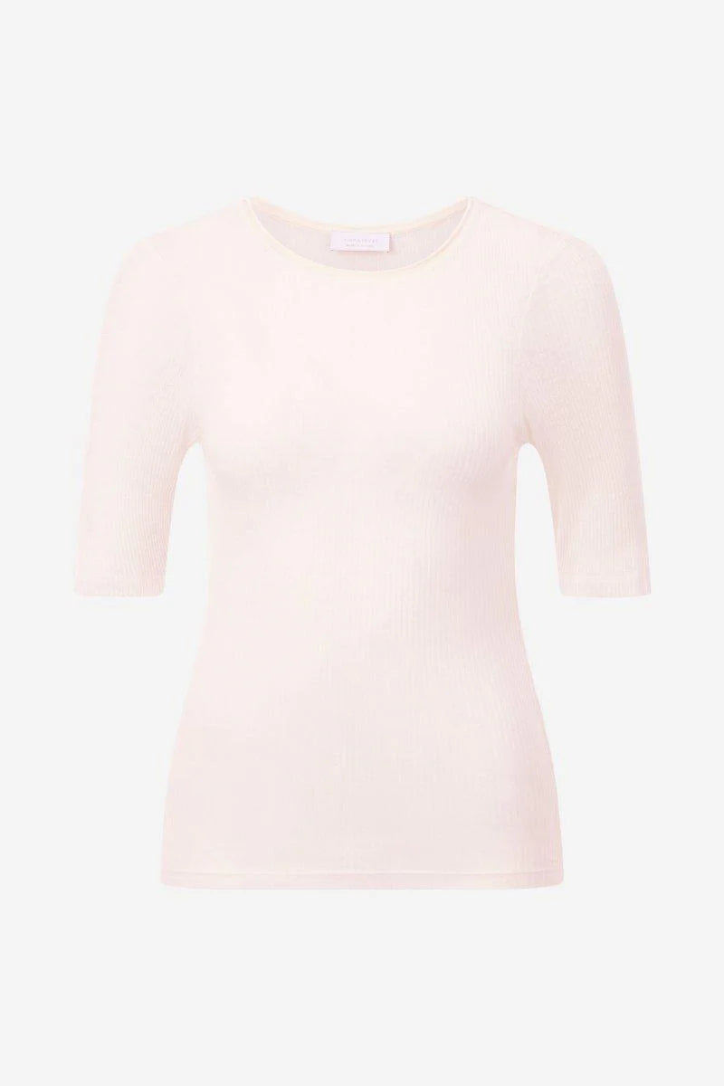 T Wool Rib Shirt, Pearl White