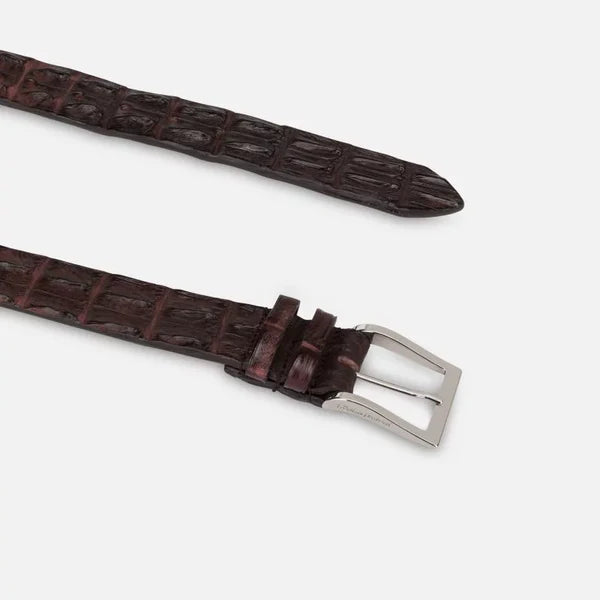 VERO COCCODRILLO BELT, TESTA MORO