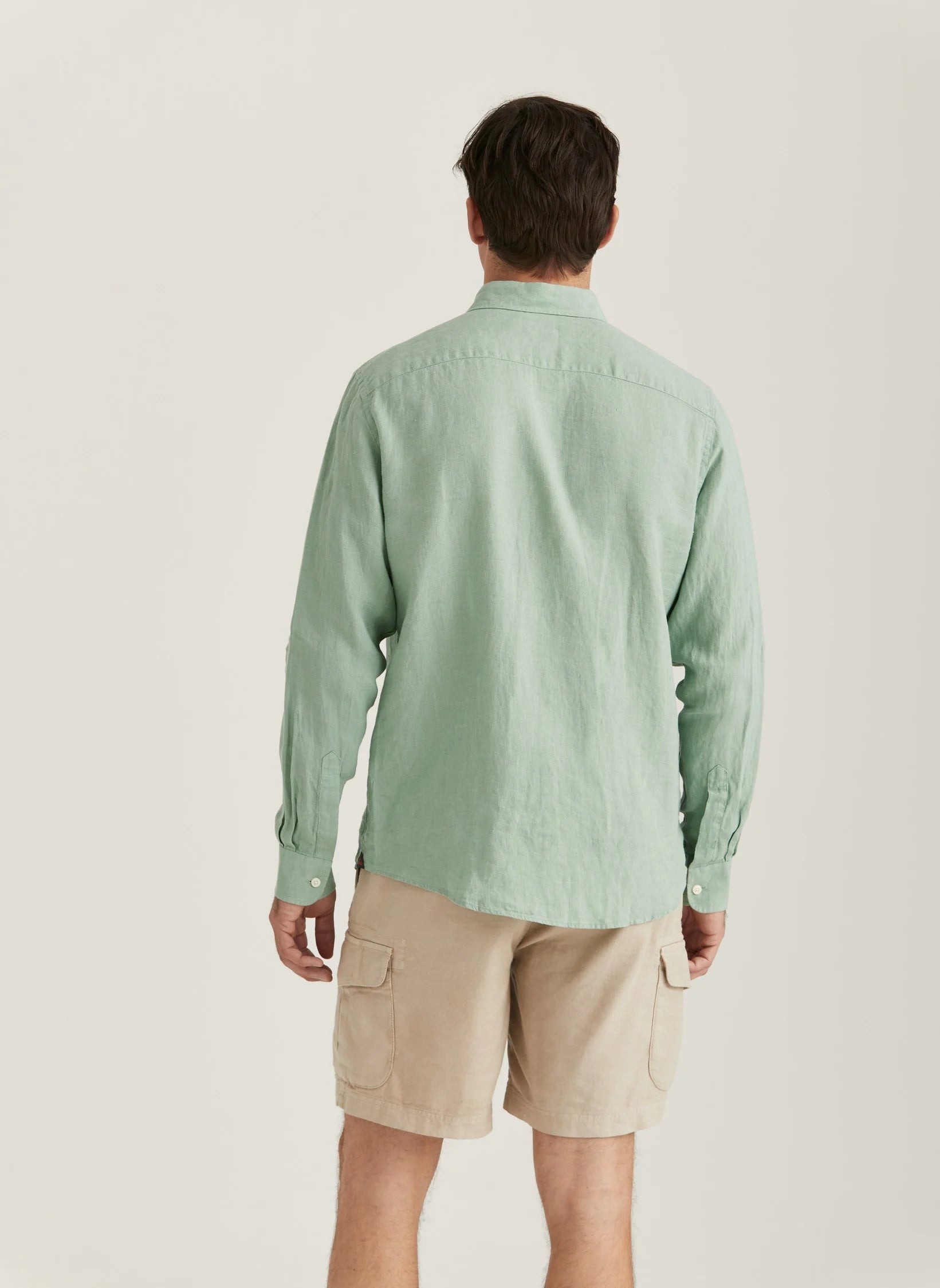 Douglas Linen Shirt, Classic Fit, Green