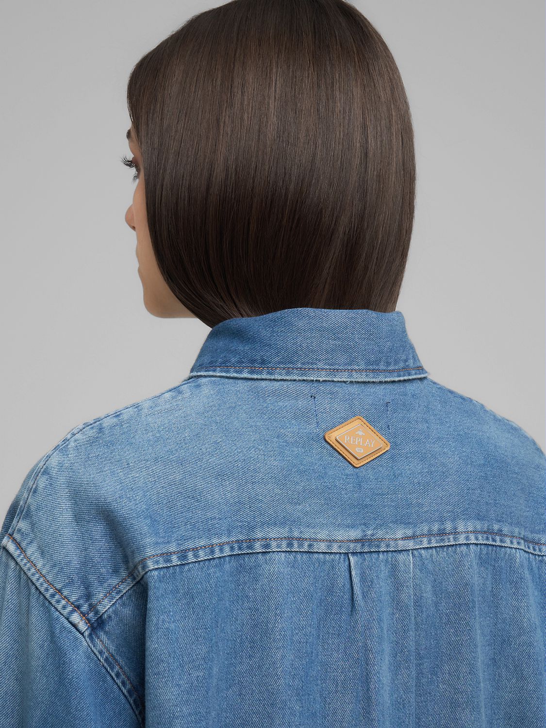 OVERSIZED DENIM SHIRT, MEDIUM BLUE