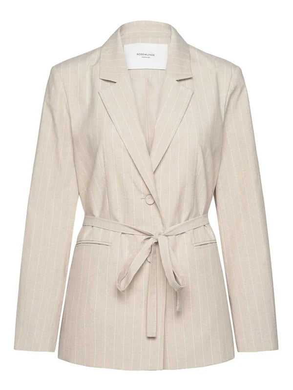 LEENA LS REGULAR BLAZER, SUMMER PIN STRIPE