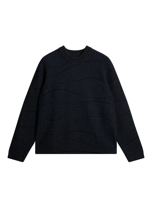 KEN RESONANCE JACQUARD CREW NECK SWEATER, KEY LARGO