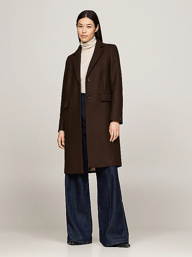 Wool Blend Classic Coat