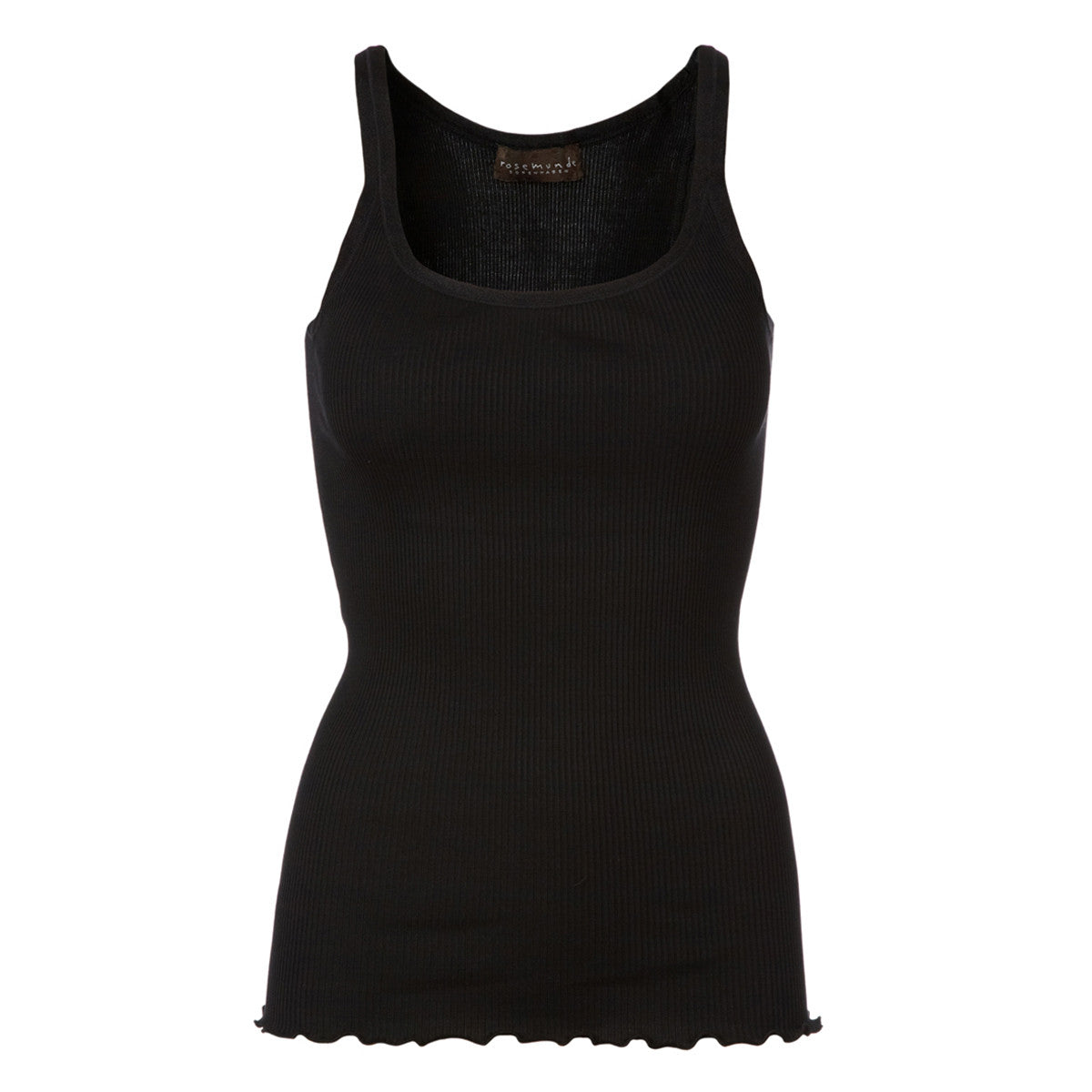 SILK TOP W/ELASTIC BAND, BLACK