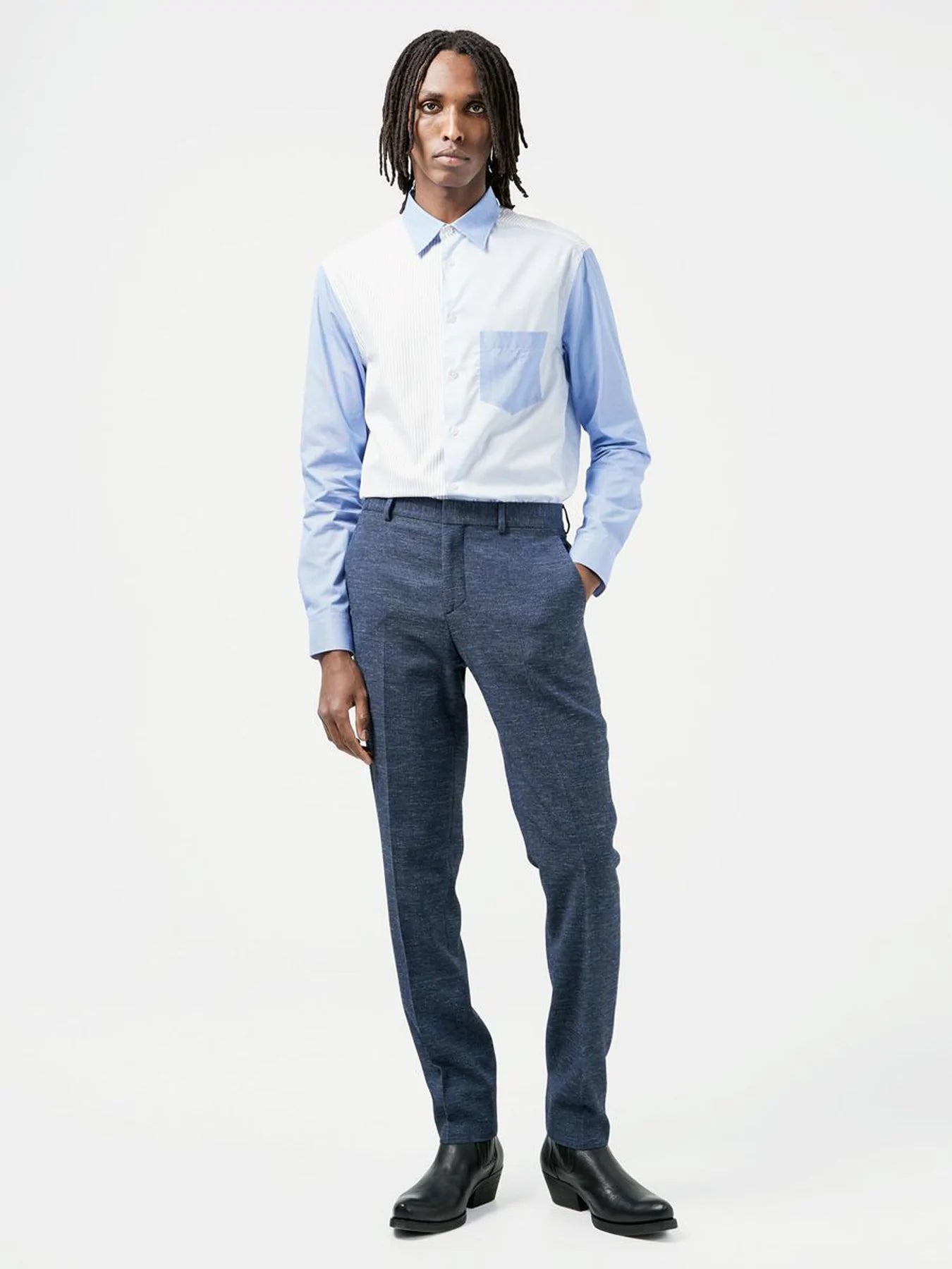 Leo 2 Tones Pants, indigo