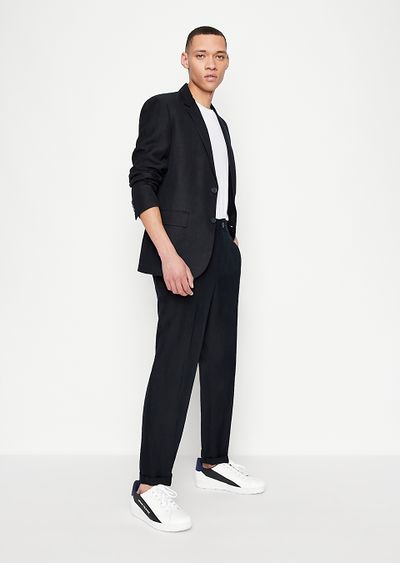 Man Woven Blazer, Deep Navy