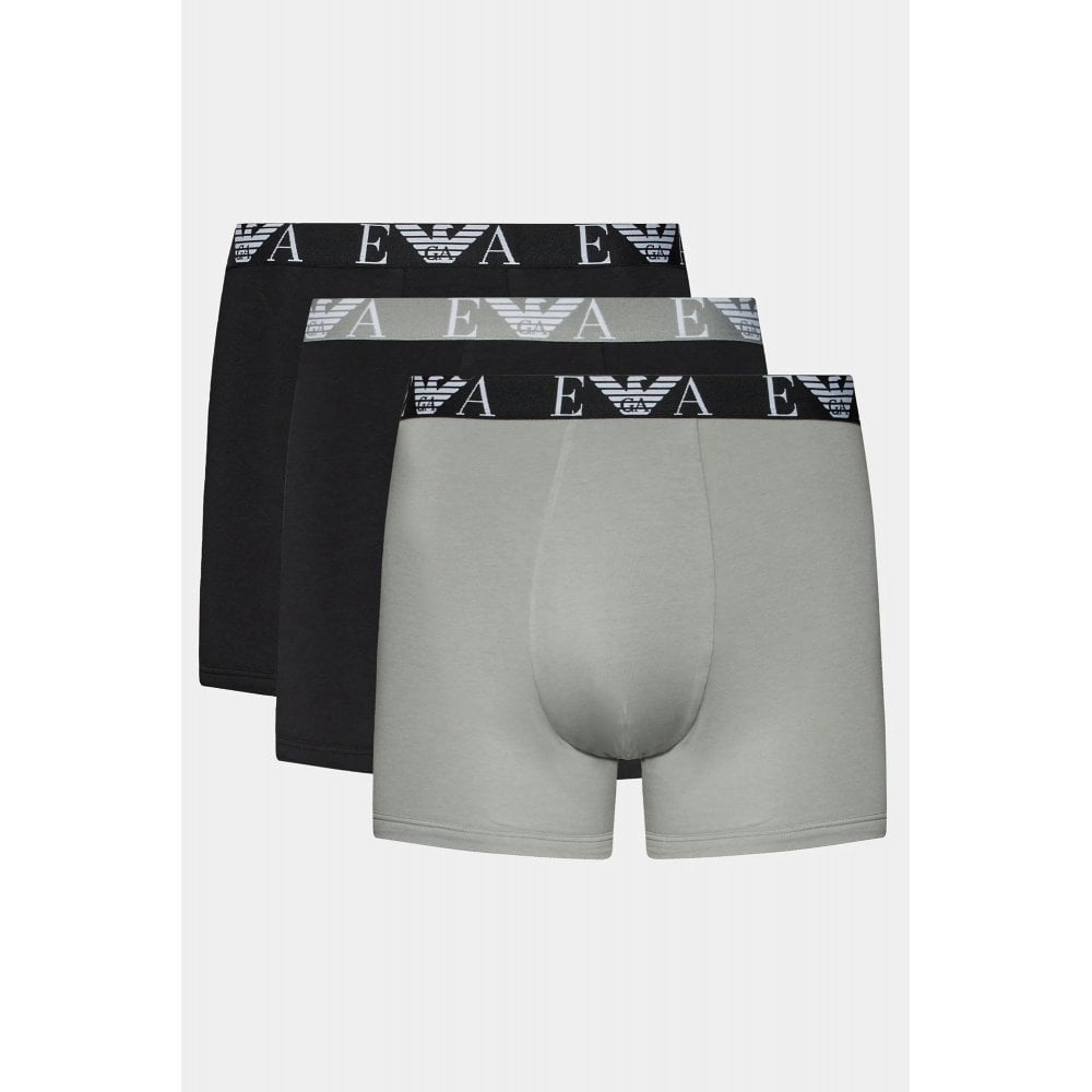 Man Knitted Underwear Set, Nero/Pietra/Nero