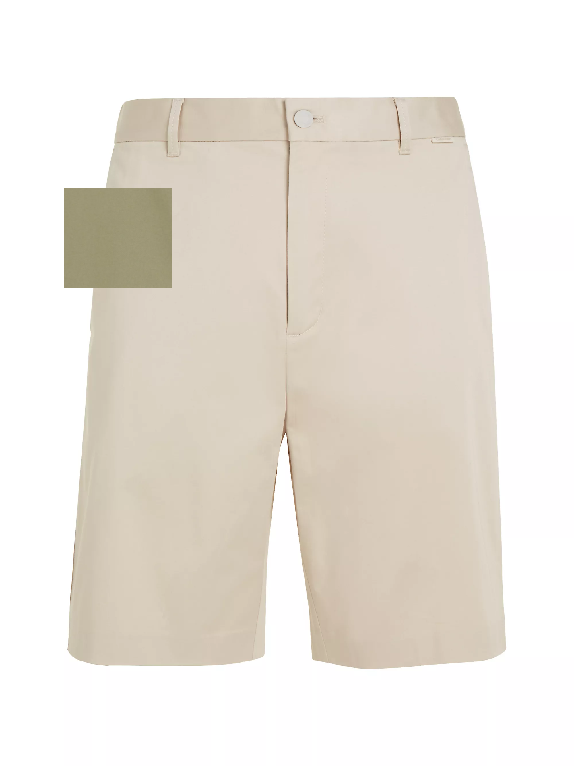 Sateen Stretch Regular Straight Pants, Delta Green