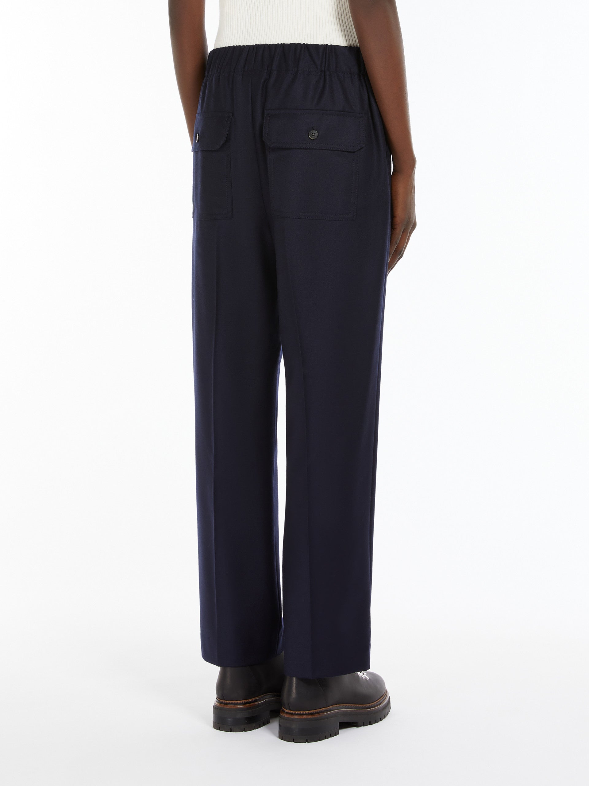 Hateley Comfort Flannel Trousers, Navy