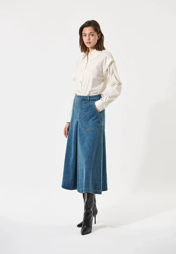 DINESSADEA SKIRT, LIGHT DENIM BLUE