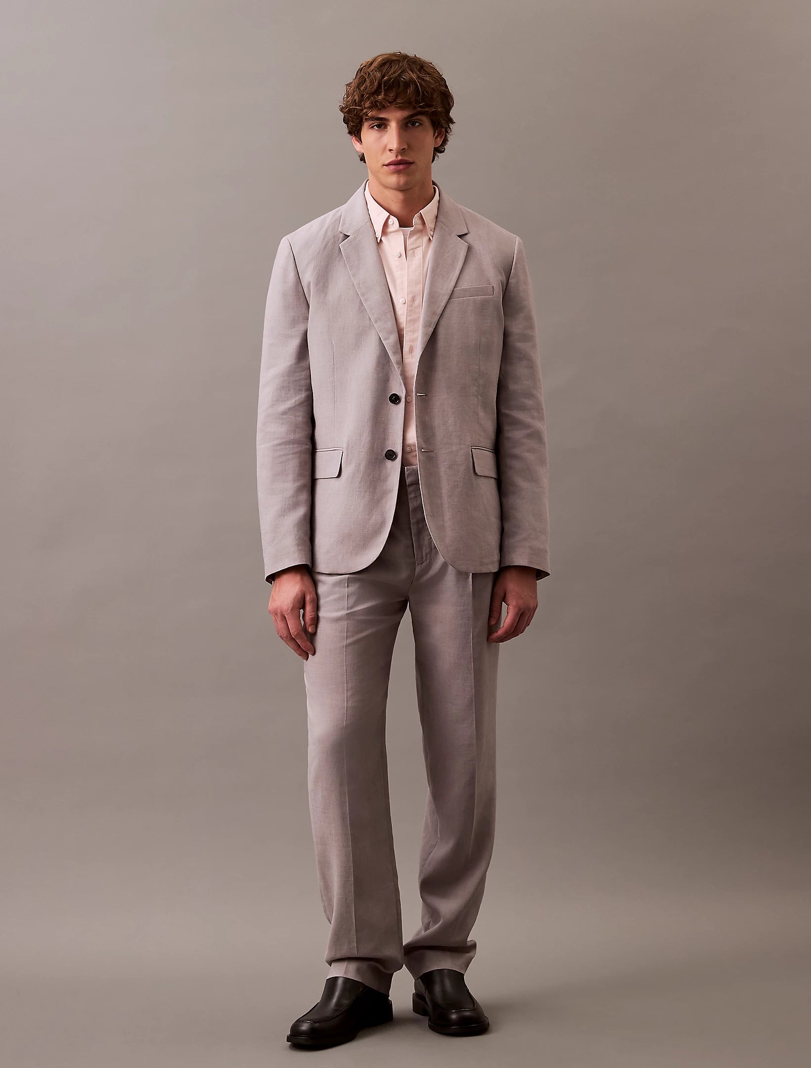 Traveler Linen Classic Blazer, Formal Gray