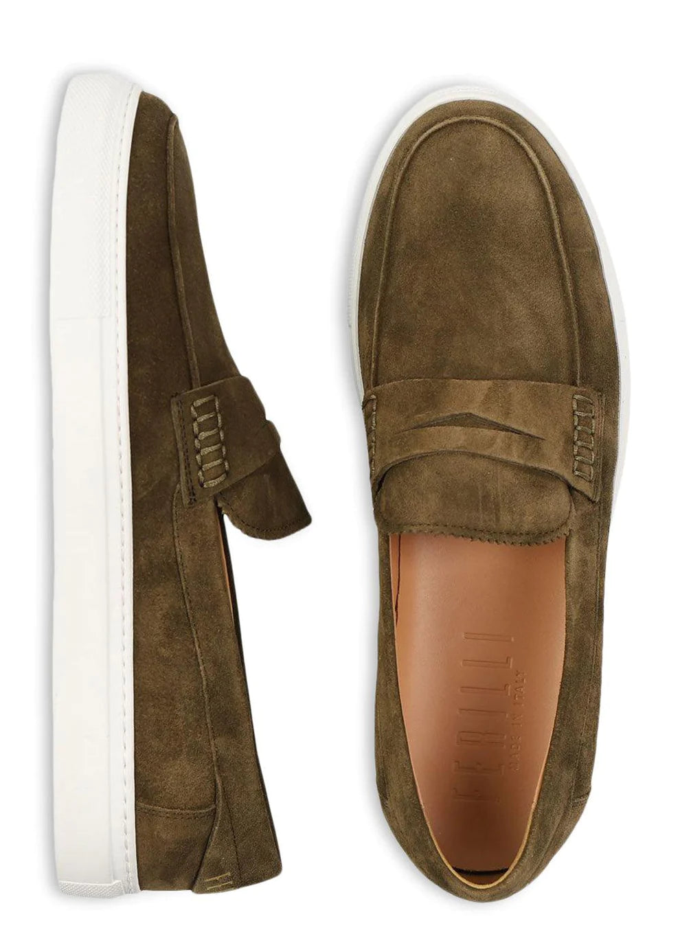 Arioso slip on loafer, green