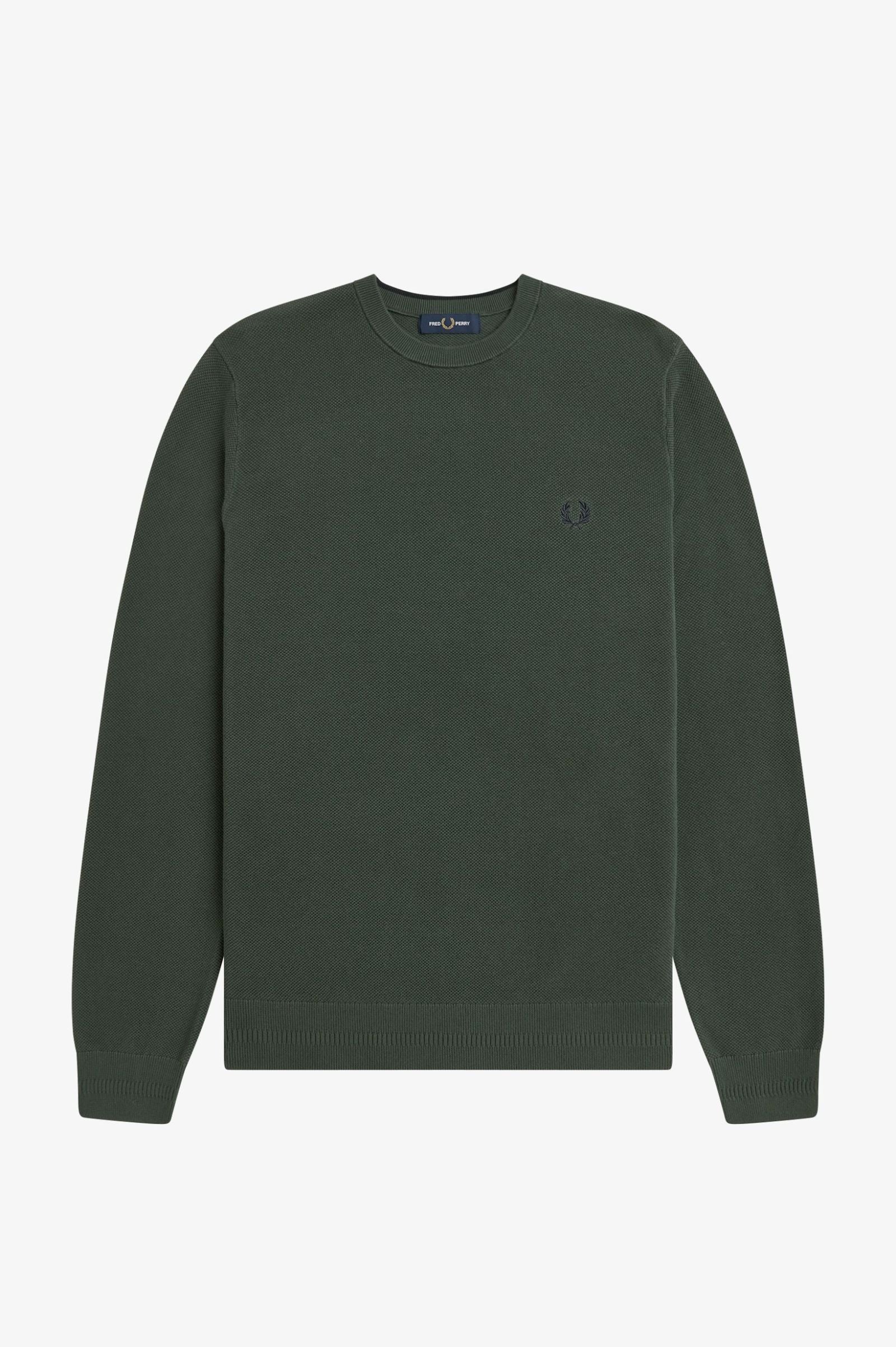 PIQUE STITCH JUMPER, COURT GREEN