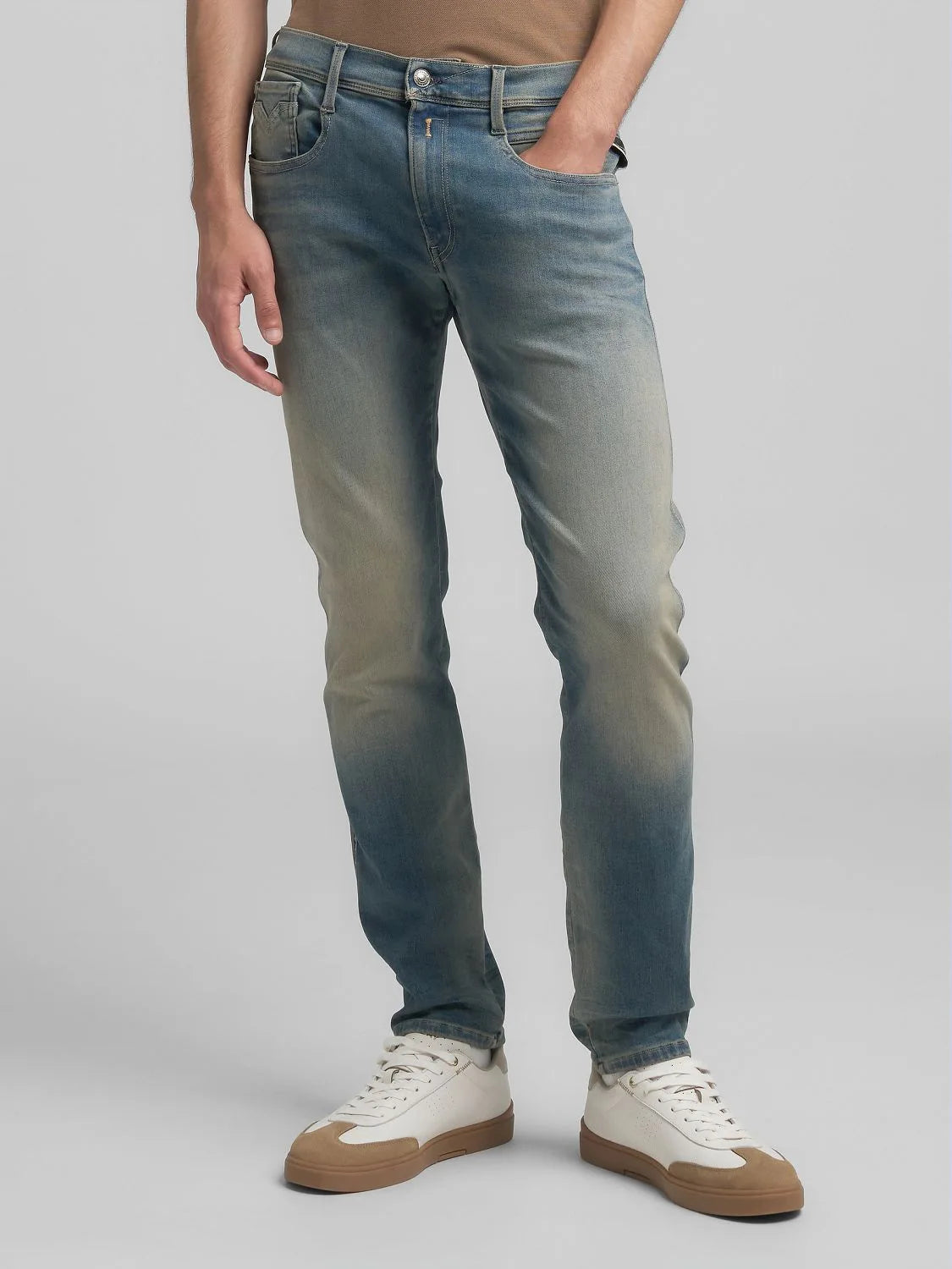 ANBASS SLIM FIT JEANS, MEDIUM BLUE