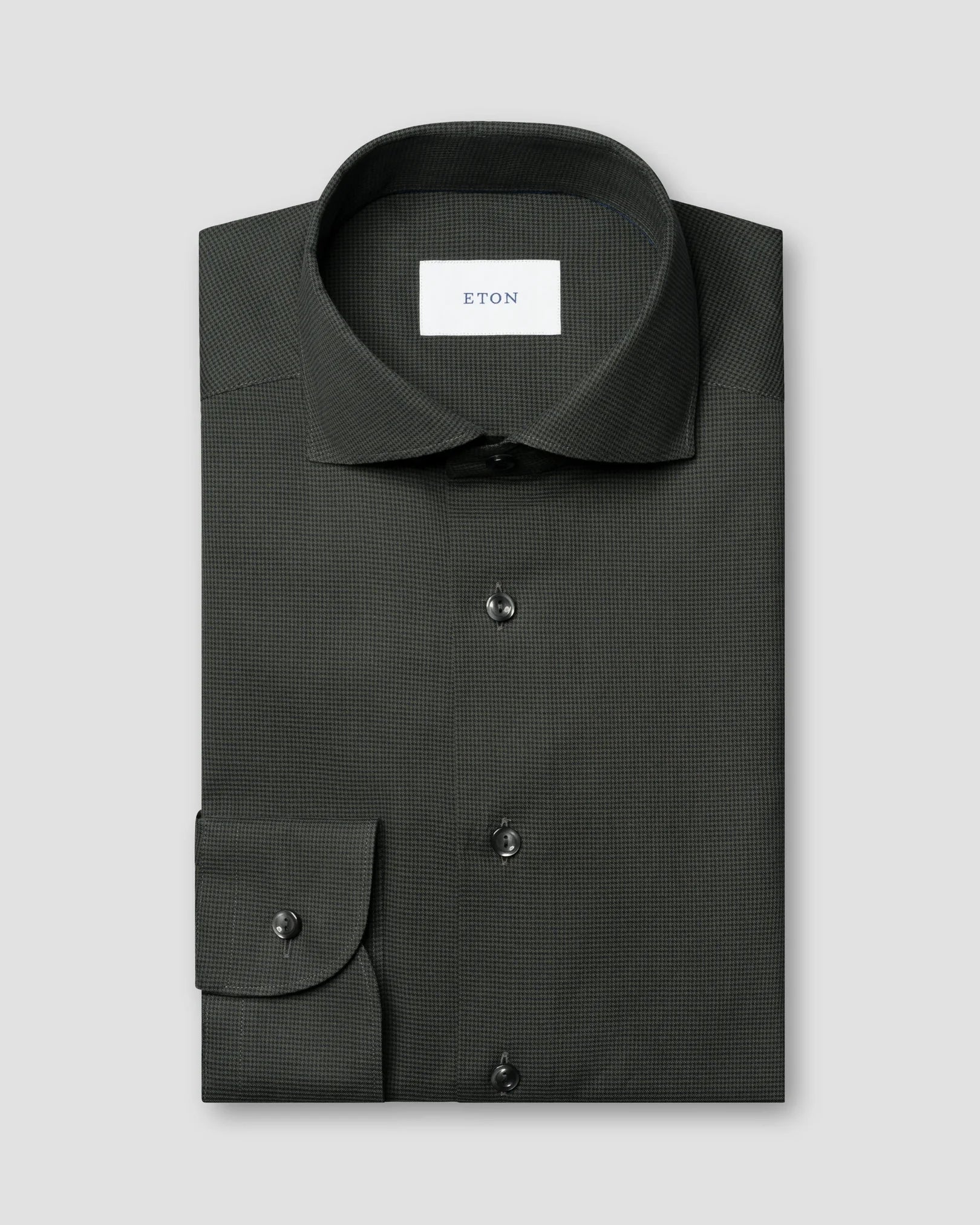 Micro Check Signature Flannel, Contemp, Dark Green