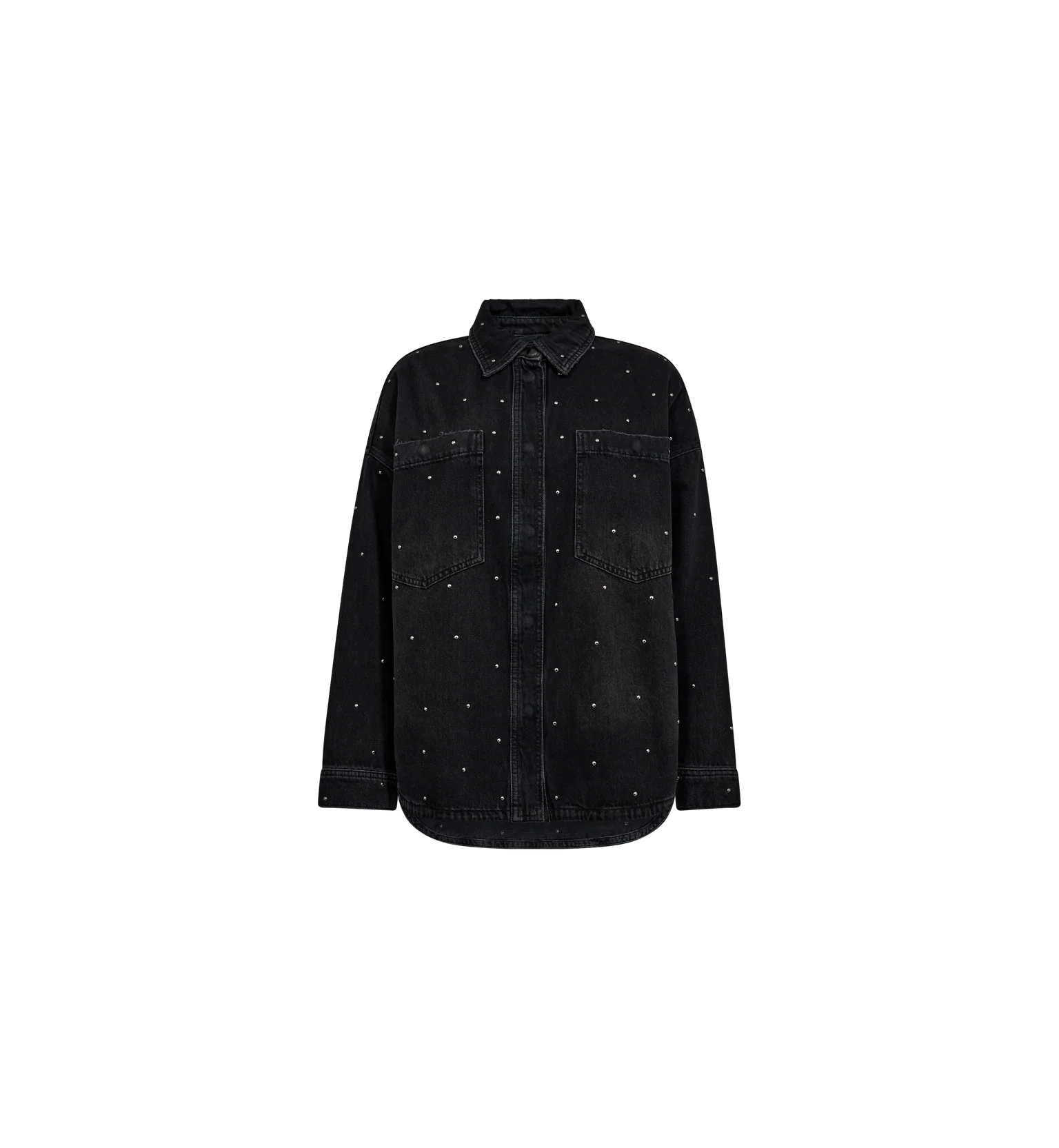 MMEmme Studs Shirt, Dark Grey Denim