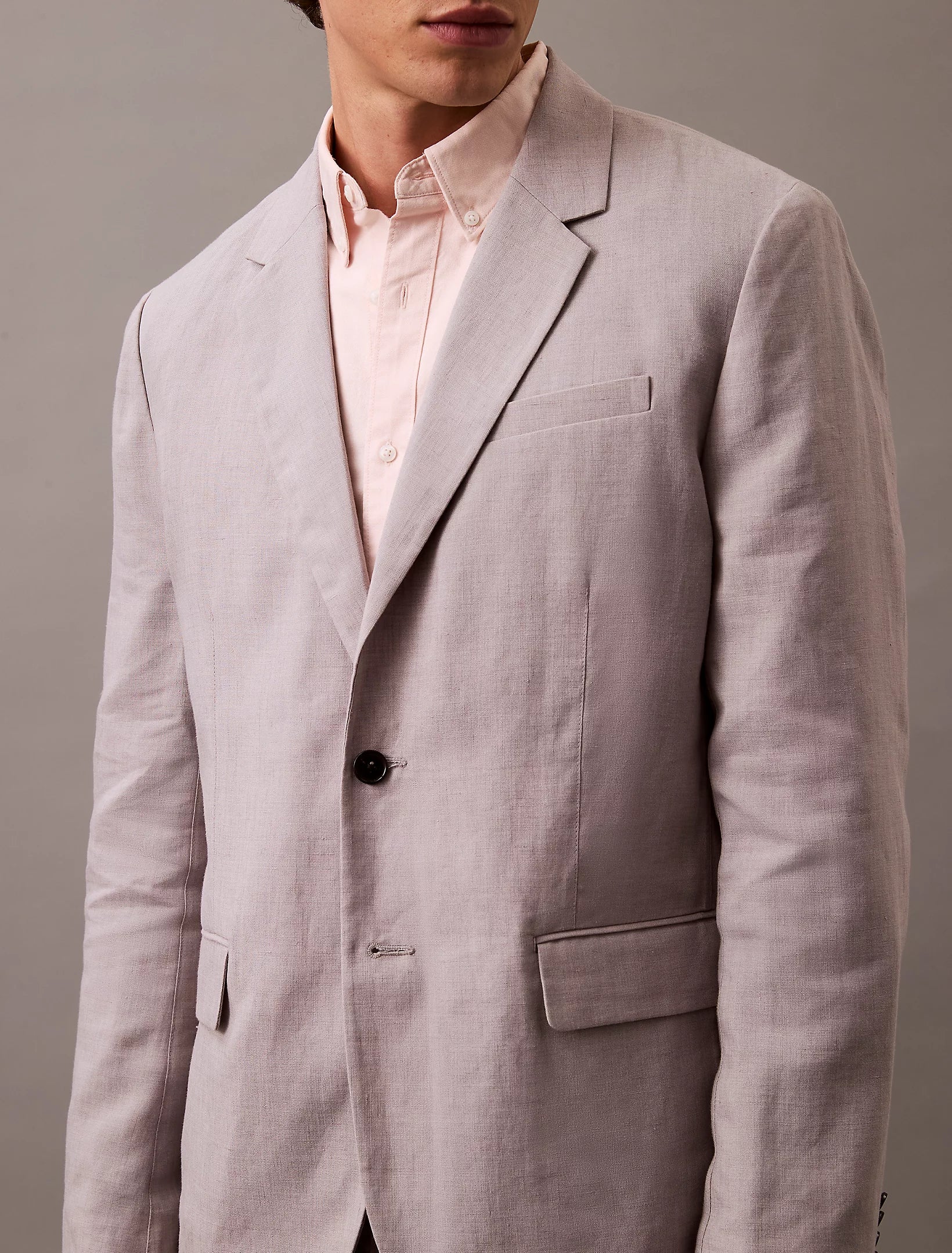 Traveler Linen Classic Blazer, Formal Gray