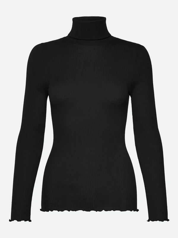 BALTA MODAL ROLL NECK, BLACK