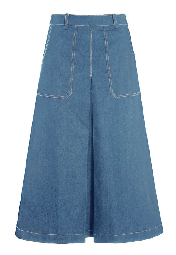 DINESSADEA SKIRT, LIGHT DENIM BLUE