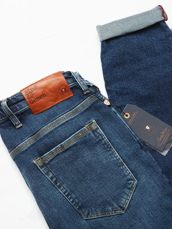 REPI SCAN USED JEANS, MID BLUE DENIM