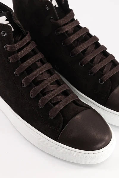 SNEAKER HIGH, BROWN SUEDE