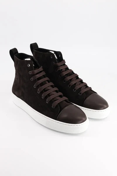 SNEAKER HIGH, BROWN SUEDE
