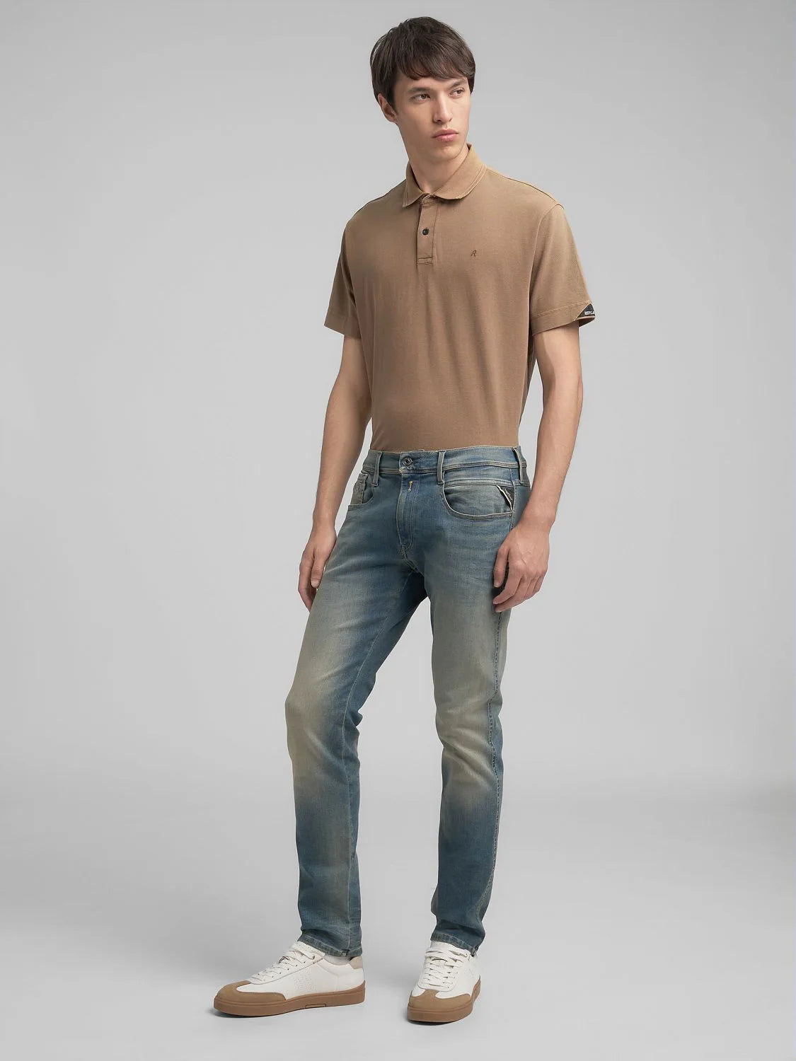 ANBASS SLIM FIT JEANS, MEDIUM BLUE
