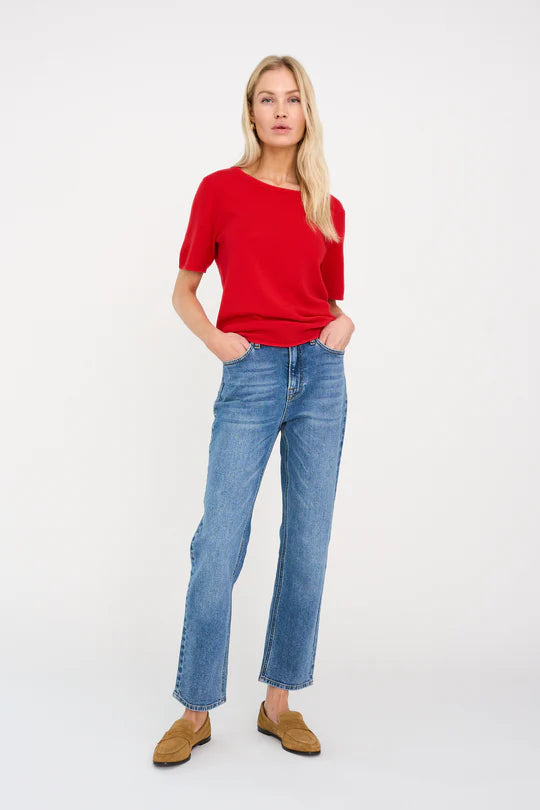 TRISHA CROPPED JEANS WASH SOLENSA, DENIM BLUE